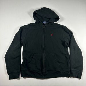 Polo Ralph Lauren Hoodie Youth XL (18-20) Black Full Zip Hooded Sweatshirt